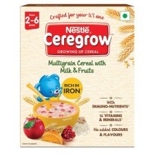 NESTLE CEREGROW Kids Cereal-Multigrain,Milk and Fruits, 300g