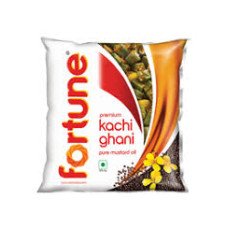 Fortune Kachi Ghani Oil, Mustard, 455g / 500ml (Pouch) 