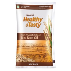 Emami Healthy and Tasty Rice Bran Oil, 1 Ltr Pouch